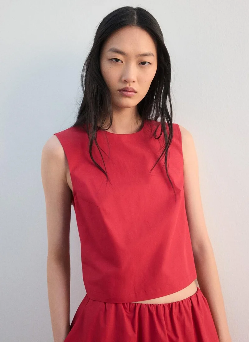 Buttoned crop top